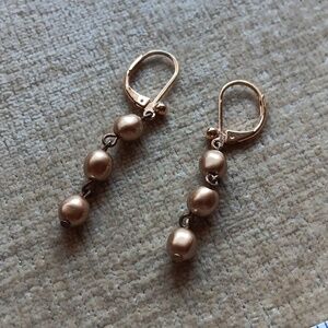 Gold Tone Beaded Earrings